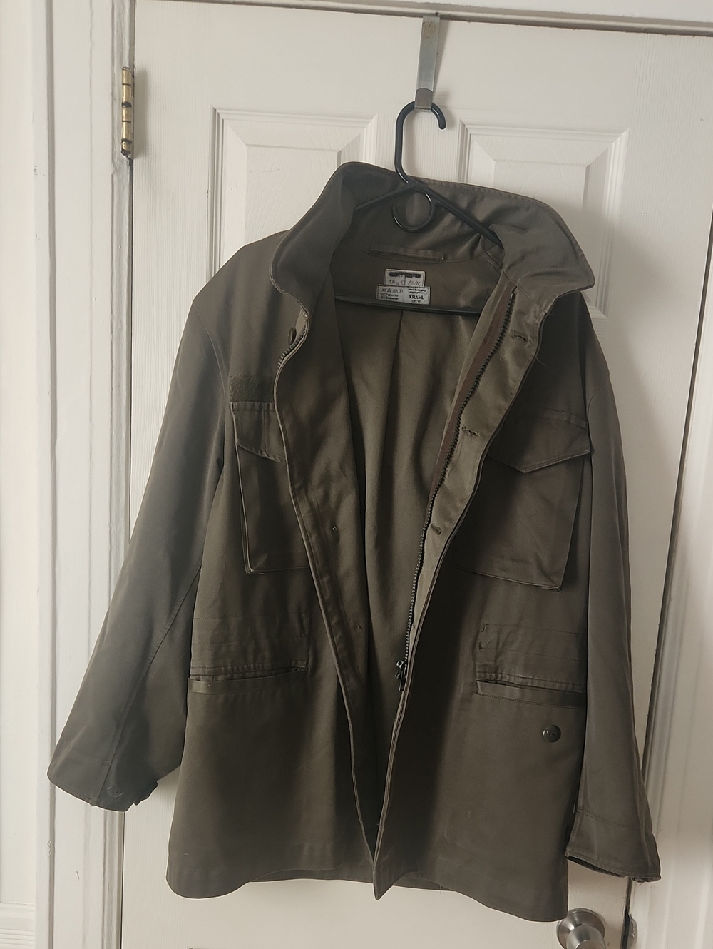 Men's Military Field Jacket in Olive Green